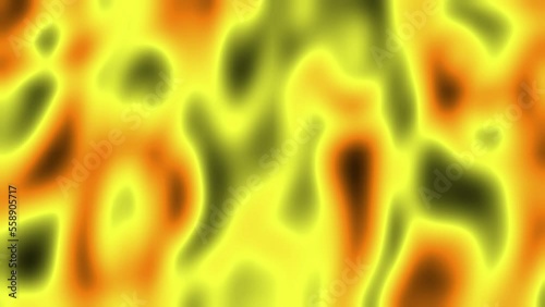 Yellow and orange fractal noise gradient animation. Beauty 2D computer rendering