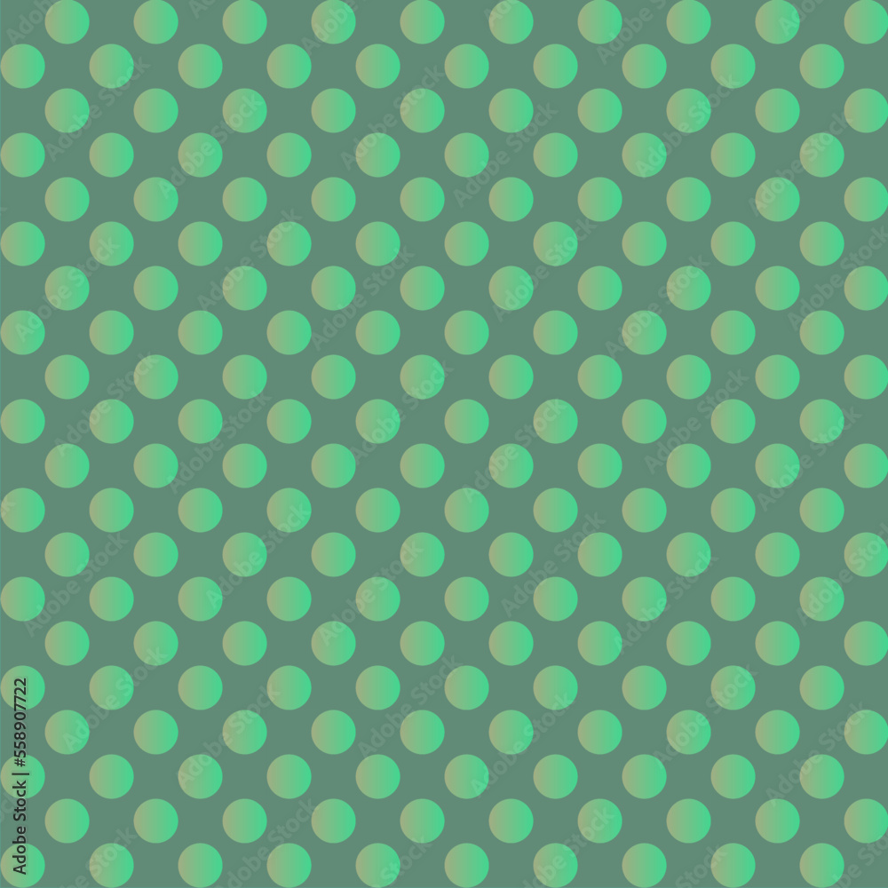 Seamless background with circular pattern in green tones for fabric, backdrop