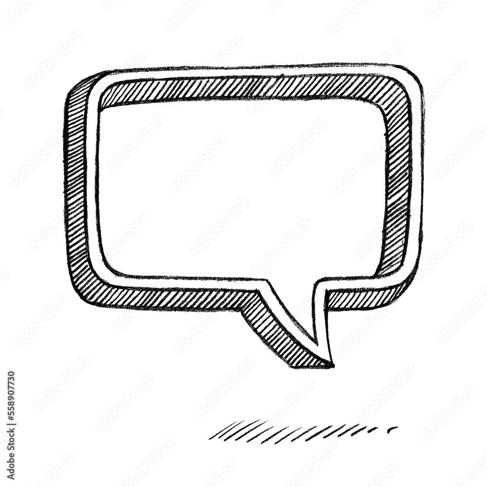 Naklejka premium Speech Bubble Drawing