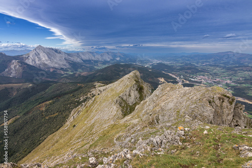 Views of Udalaitz mountain and surrounding area in the Basque Country (Spain) photo
