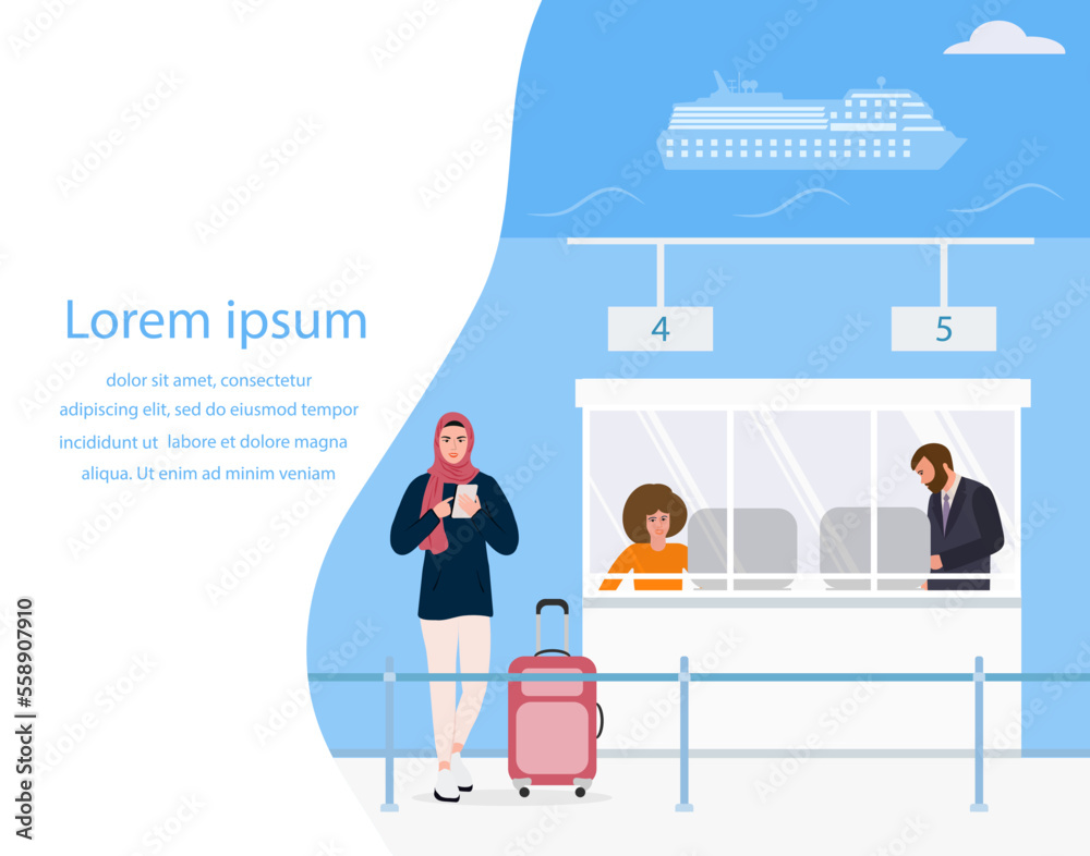 Muslim People Sea Port Cruise Tourist Travel Check Muslim People Sea Port Cruise Tourist Travel Check