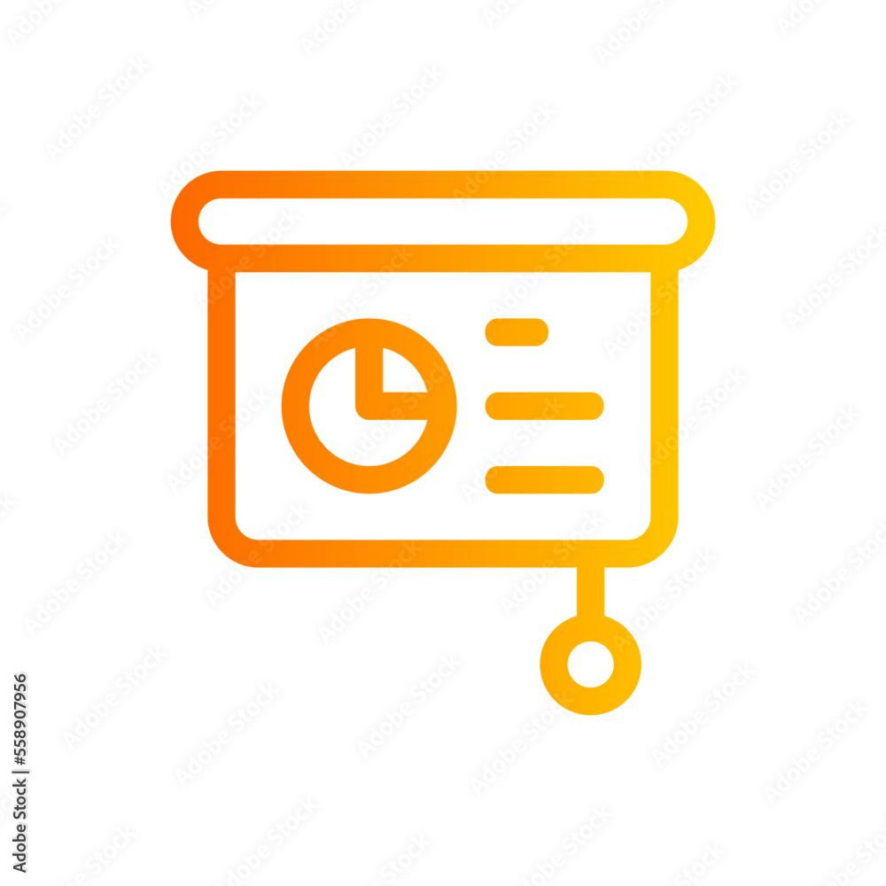 presentation gradient icon presentation gradient icon