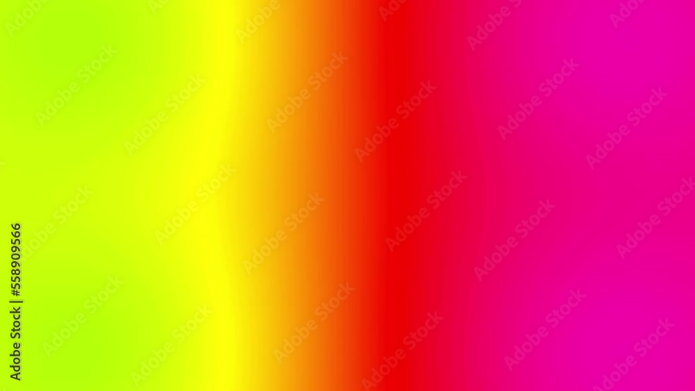 Fast rainbow color gradient transition from left to right animation. 2D computer rendering motion graphic