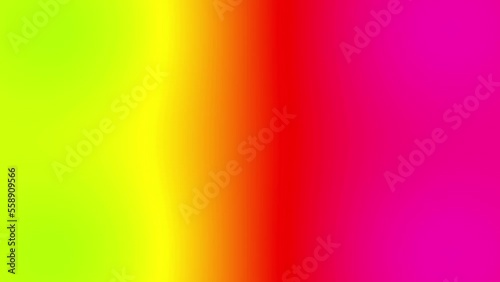 Fast rainbow color gradient transition from left to right animation. 2D computer rendering motion graphic