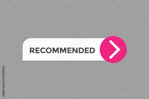recommended button vectors.sign label speech bubble recommended
