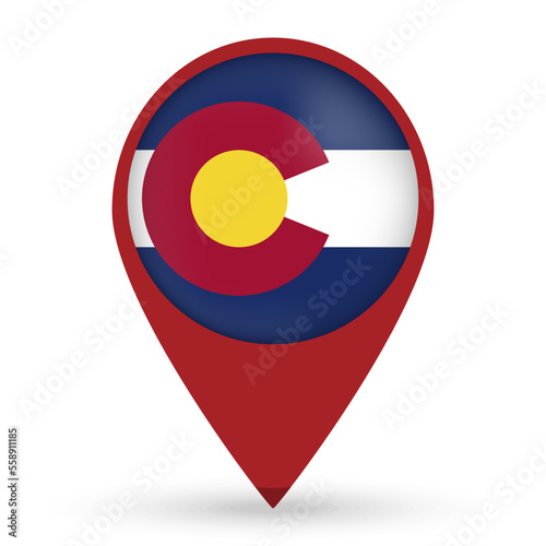 Colorado state map pointer with shadow on white background. Vector illustration. Free Download Colorado state map pointer with shadow on white background. Vector illustration. - GFXLoad