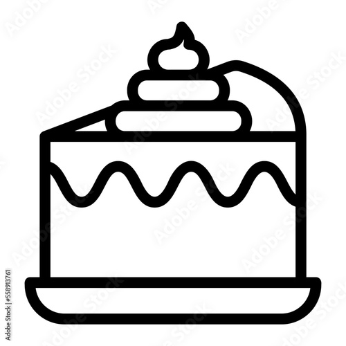 cake line icon