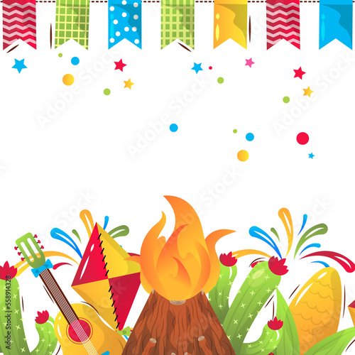 festa junina festival cartoon illustration