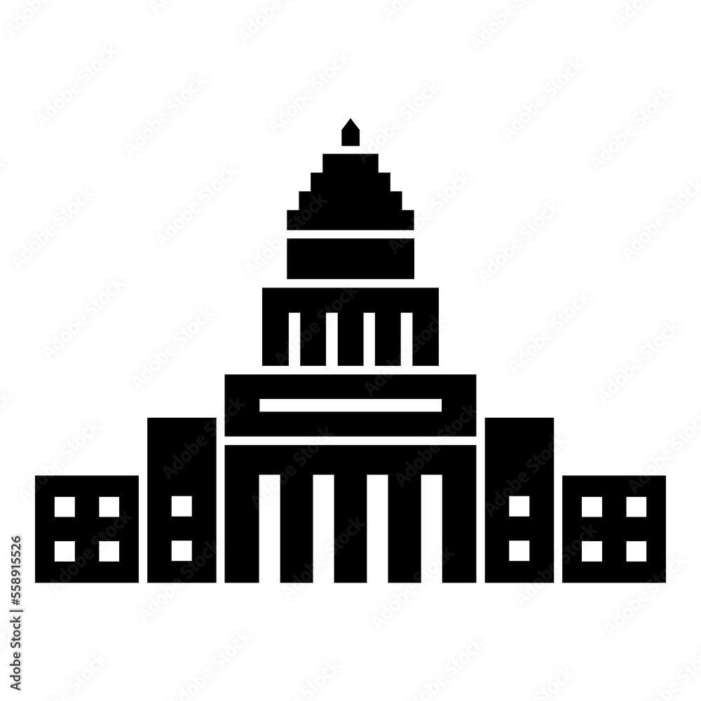 US Capitol symbol icon illustration US Capitol symbol icon illustration