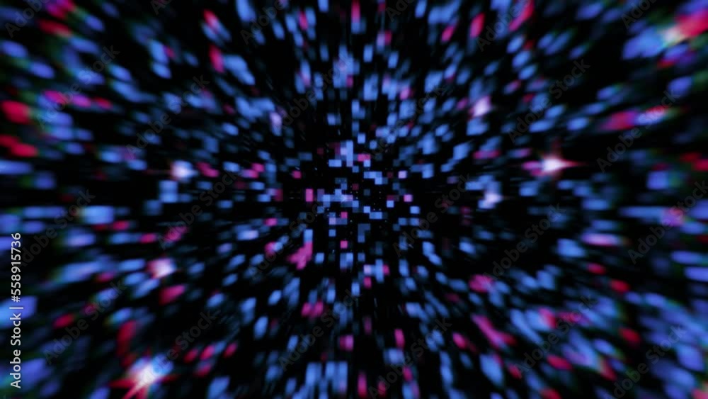 Chromatic digital background square animation. 2D graphic vfx rendering Chromatic digital background square animation. 2D graphic vfx rendering