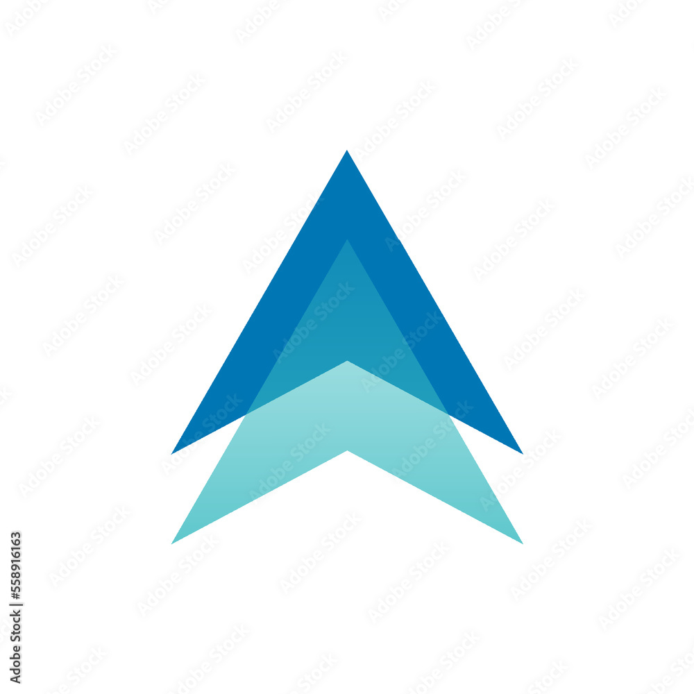 Abstract arrow up logo design vector illustration Abstract arrow up logo design vector illustration