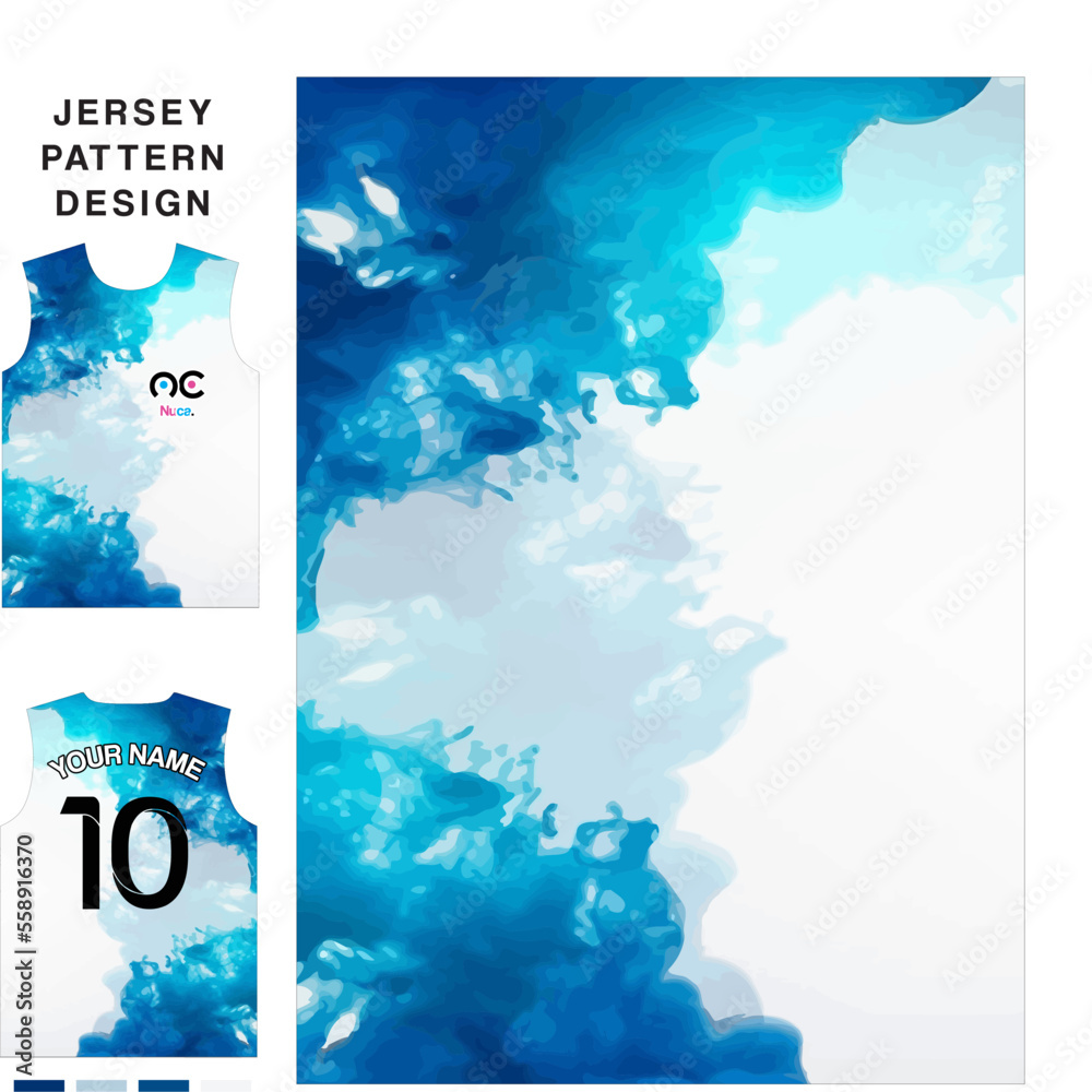 Abstract grunge water color concept vector jersey pattern template for