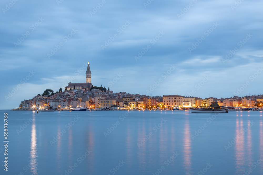 view of the old town of rovinj, croatia
