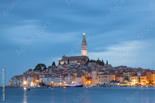 view of the old town of rovinj, croatia