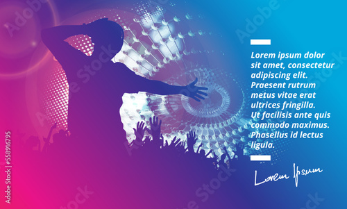 Nightlife and music festival concept. Vector illustration ready for banner or poster