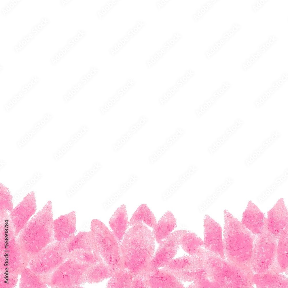 Lotus frame water lily crayon illustration Lotus frame water lily crayon illustration