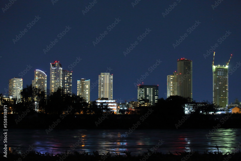 Fototapeta premium Musashikosugi cityscape at night