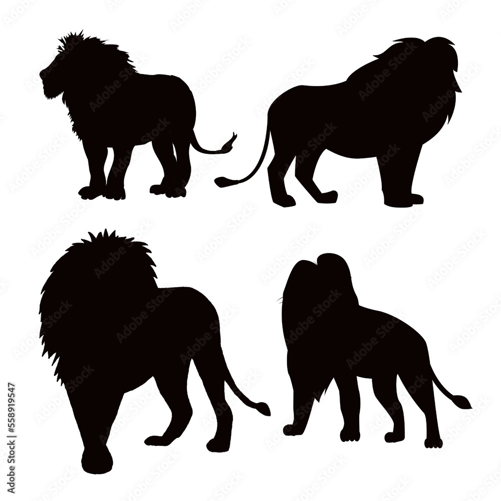 Vector silhouette of a lion
