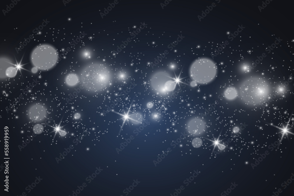 Obraz premium Brilliant gold dust vector shine. Glittering shiny ornaments for background. Vector illustration. 