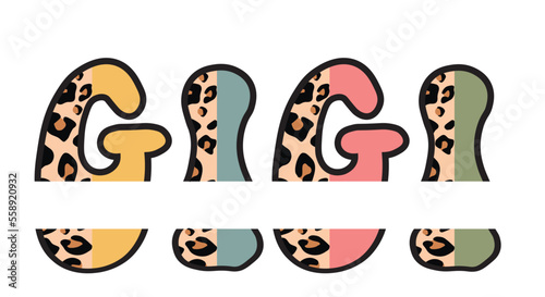 grandma svg PNG, gigi svg png, leopard gigi svg png, custom name gigi grandma svg png, Cute Grandma, Mothers Day, Gift For Grandma, Nana  photo