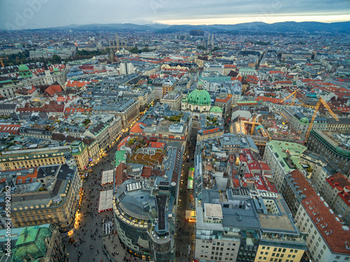 Vienna City Old Town, Austria. Aerial View. © Mindaugas Dulinskas