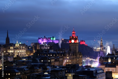 Edinburgh from Calton Hill, by night.
