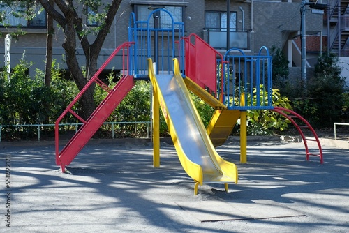 slider, playground for children in the park