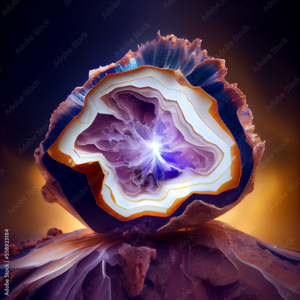 Obraz premium Beautiful agate ai art
