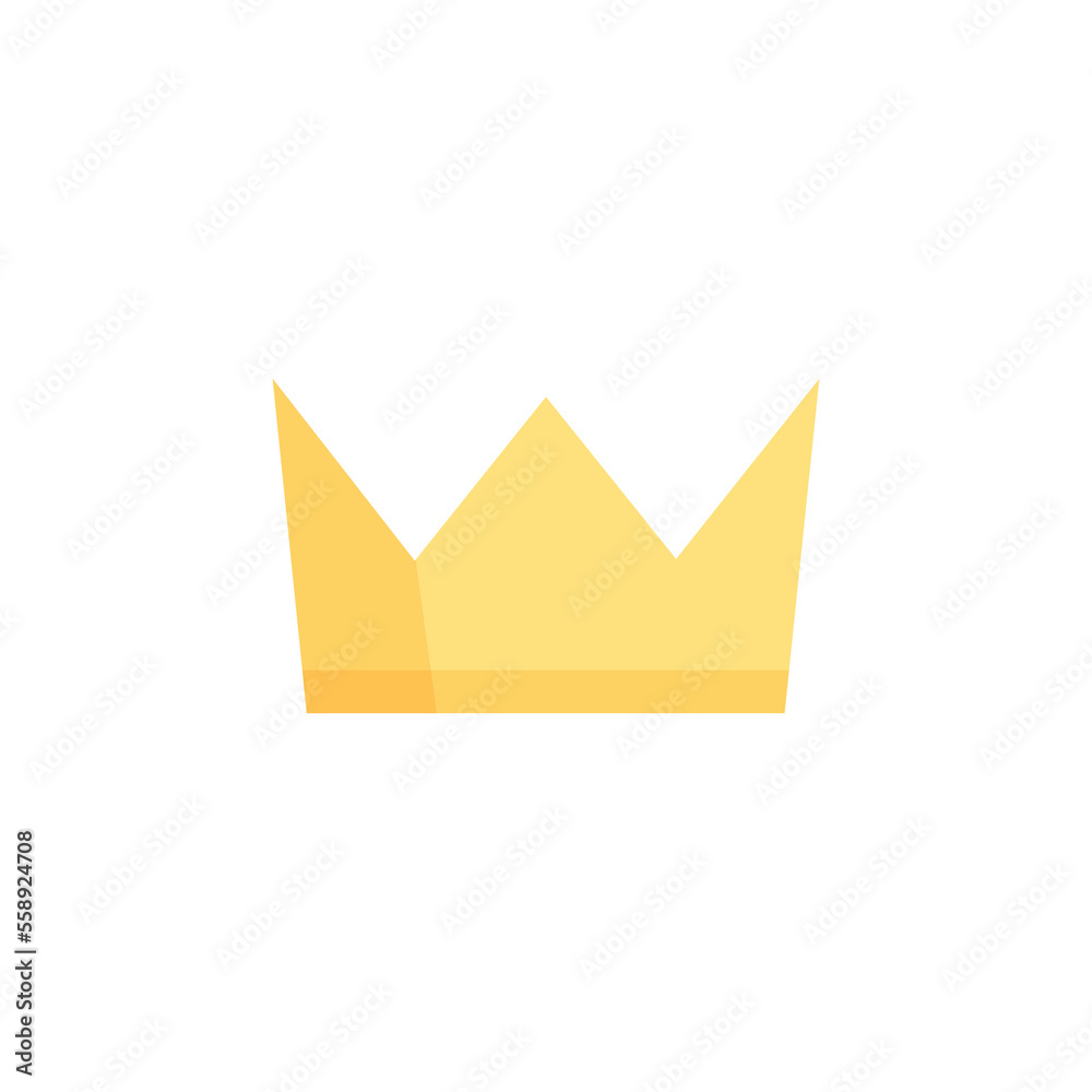 Golden crown. Vector illustration isolated on white background. Good for logos, icons, posters, stickers