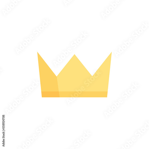 Golden crown. Vector illustration isolated on white background. Good for logos, icons, posters, stickers