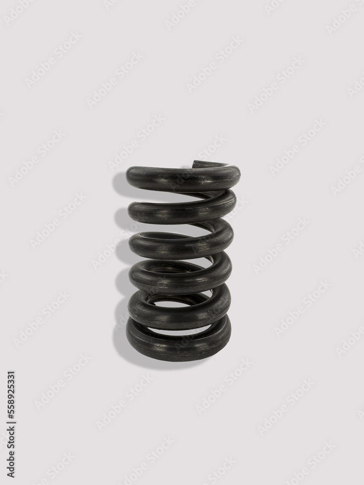 Black Spring on white background Black Spring on white background