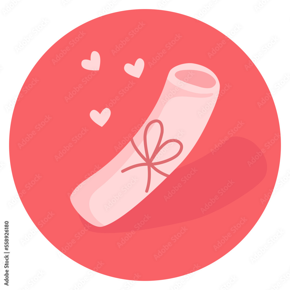 Fototapeta premium love letter icon illustration