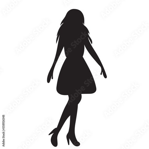 girl, woman silhouette design vector