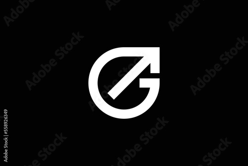 Free Download Minimal Awesome Creative Trendy Professional Letter A Or G Arrow Logo Design Template On Black Background - GFXLoad