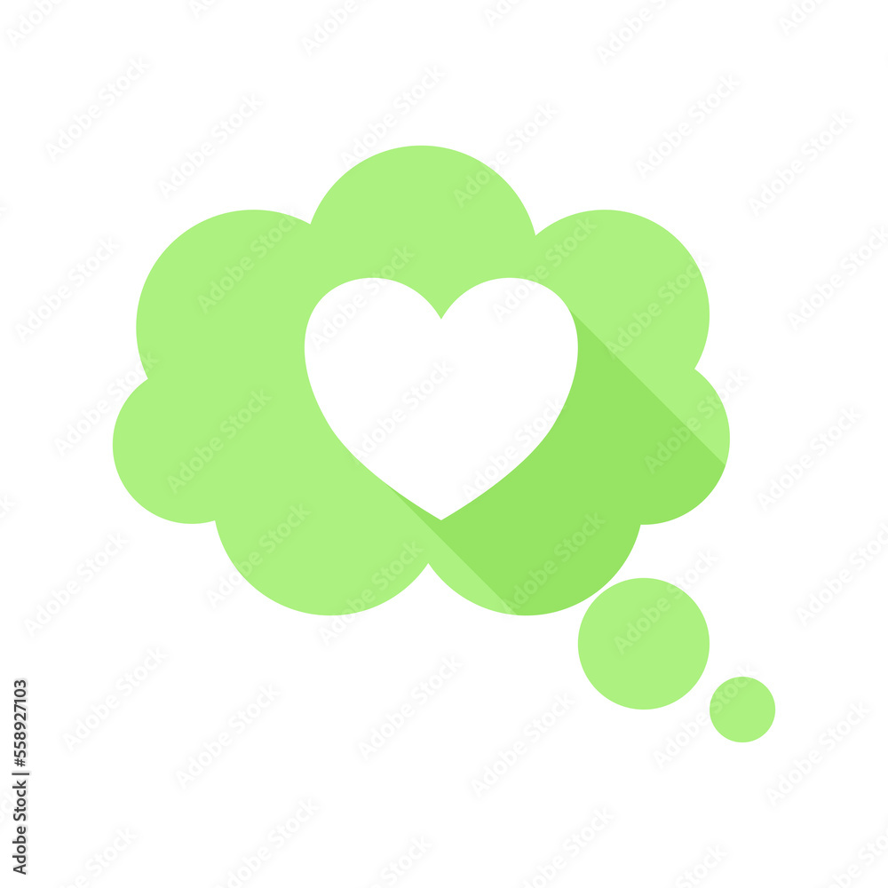 Speech bubble heart icon on transparent background. Speech bubble heart icon on transparent background.