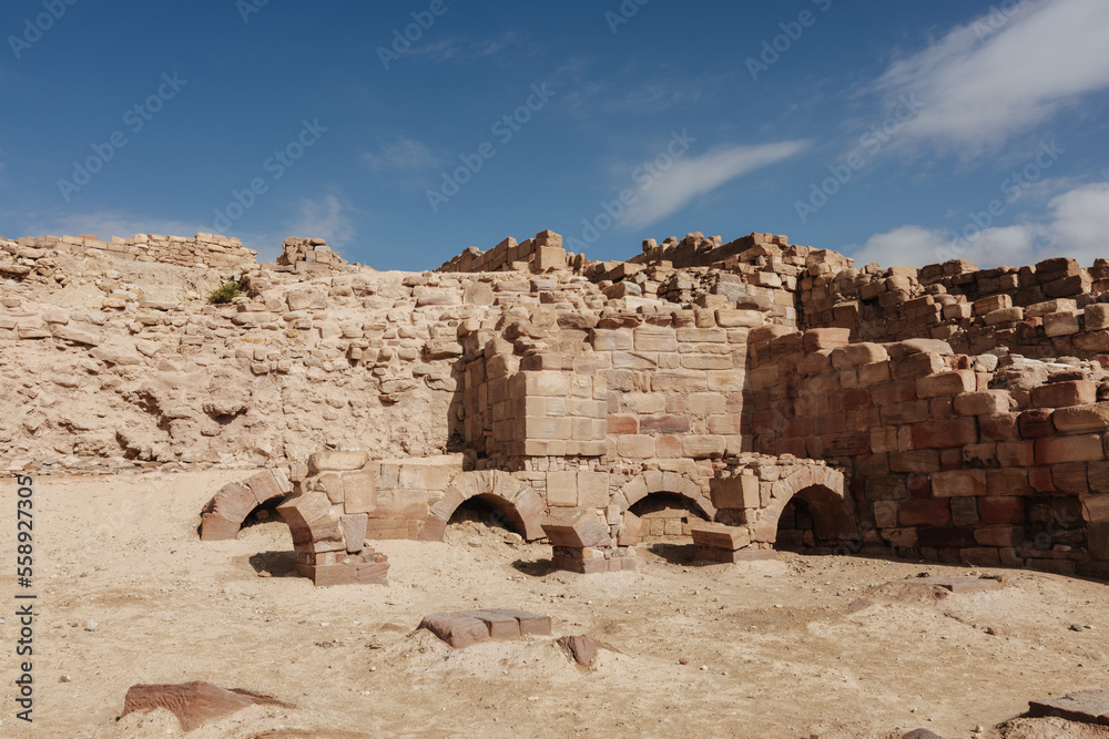 Ancient stone arches in Petra, Jordan