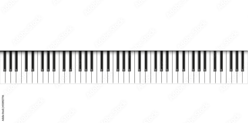 Realistic piano keys. Musical instrument keyboard. Vector Realistic piano keys. Musical instrument keyboard. Vector