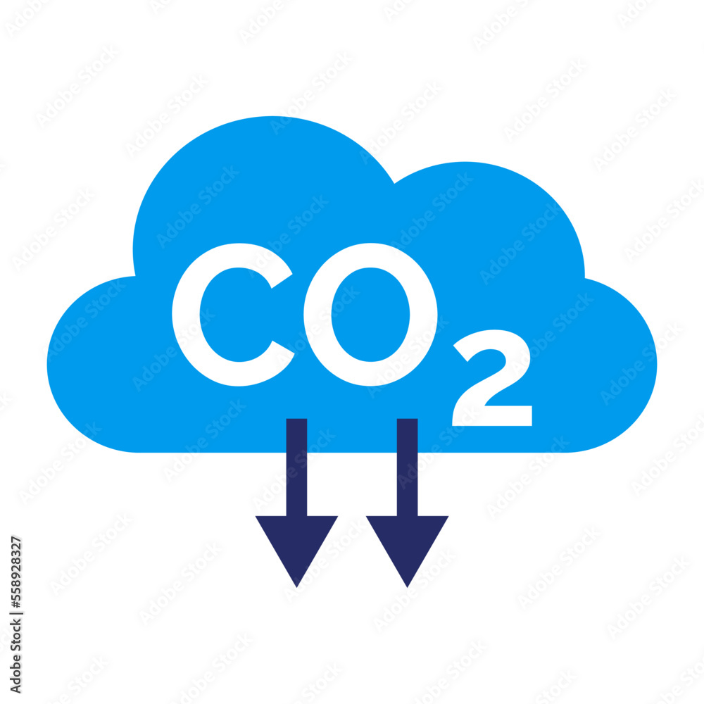 Reduce CO2 emissions icon isolated Reduce CO2 emissions icon isolated