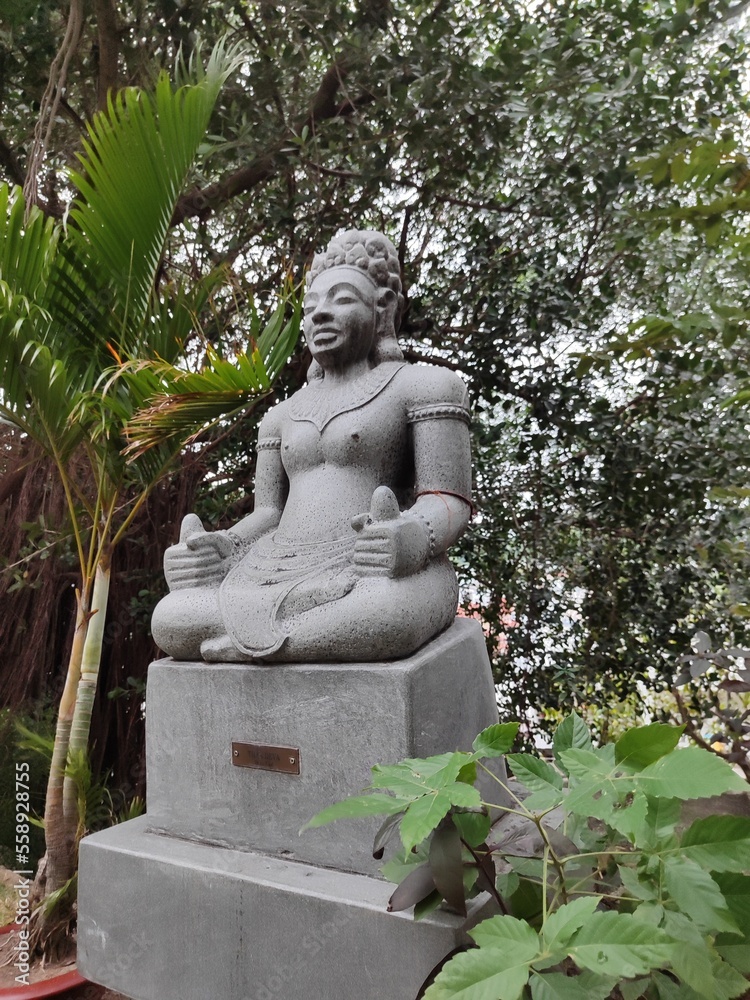 Image of a Buddhist deity in stone