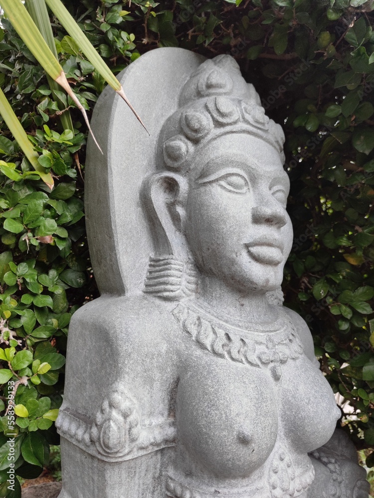 Image of a Buddhist deity in stone