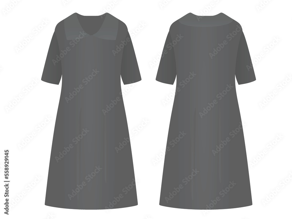 Grey woman dress. vector illustration Grey woman dress. vector illustration