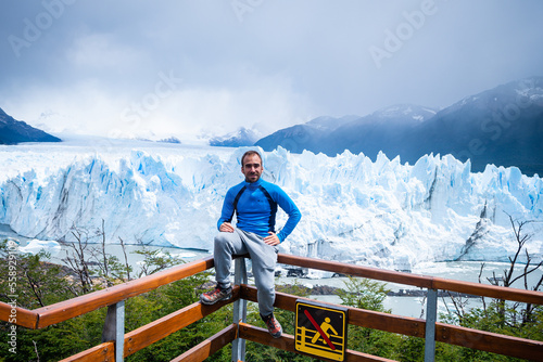 panoramic view of perito moreno glacier, argentina