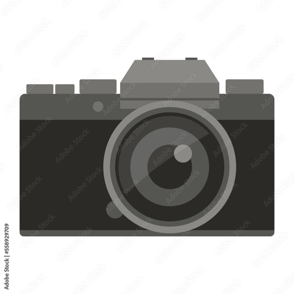 Retro digital camera isolated icon Retro digital camera isolated icon
