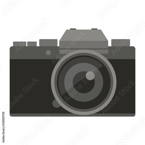 Retro digital camera isolated icon