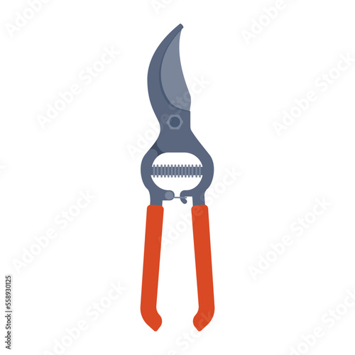 Gardening pruning shears accessory isolated
