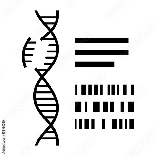 Gene mapping and research isolated icon