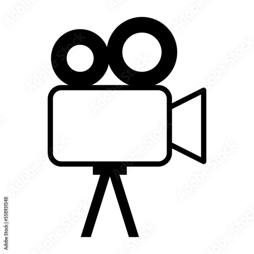 Video camera videomaking icon isolated