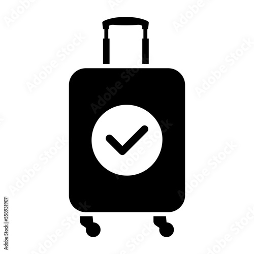 Trolley case and travel icon