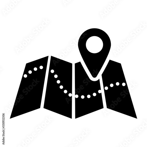 GPS map and navigation icon