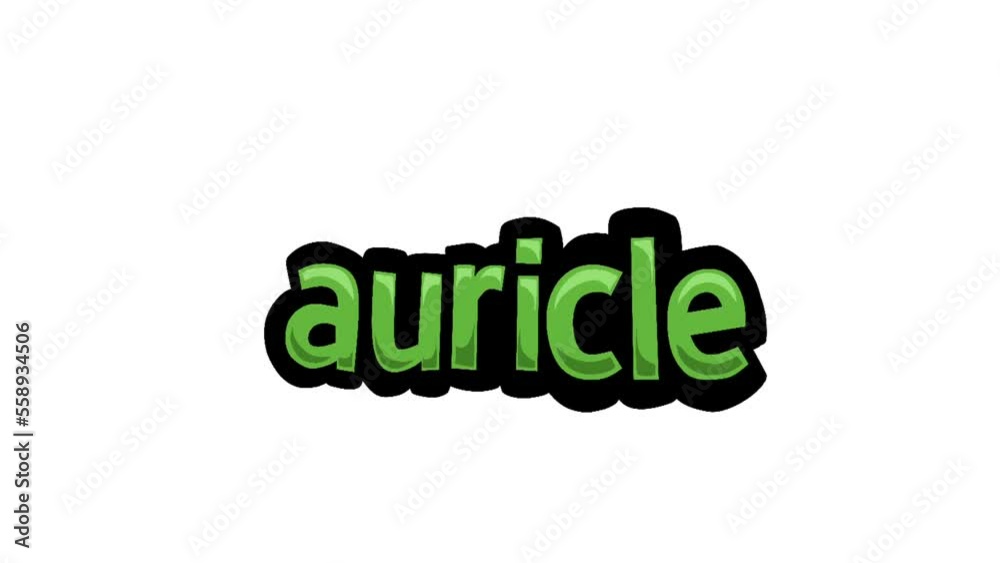 White screen animation video written auricle White screen animation video written auricle